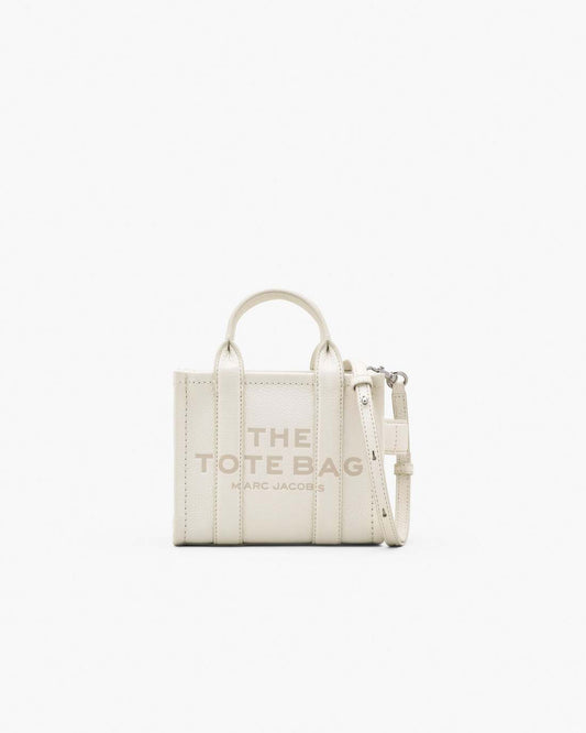 Marc Jacobs The Leather Crossbody Tote Bag Cotton/Silver