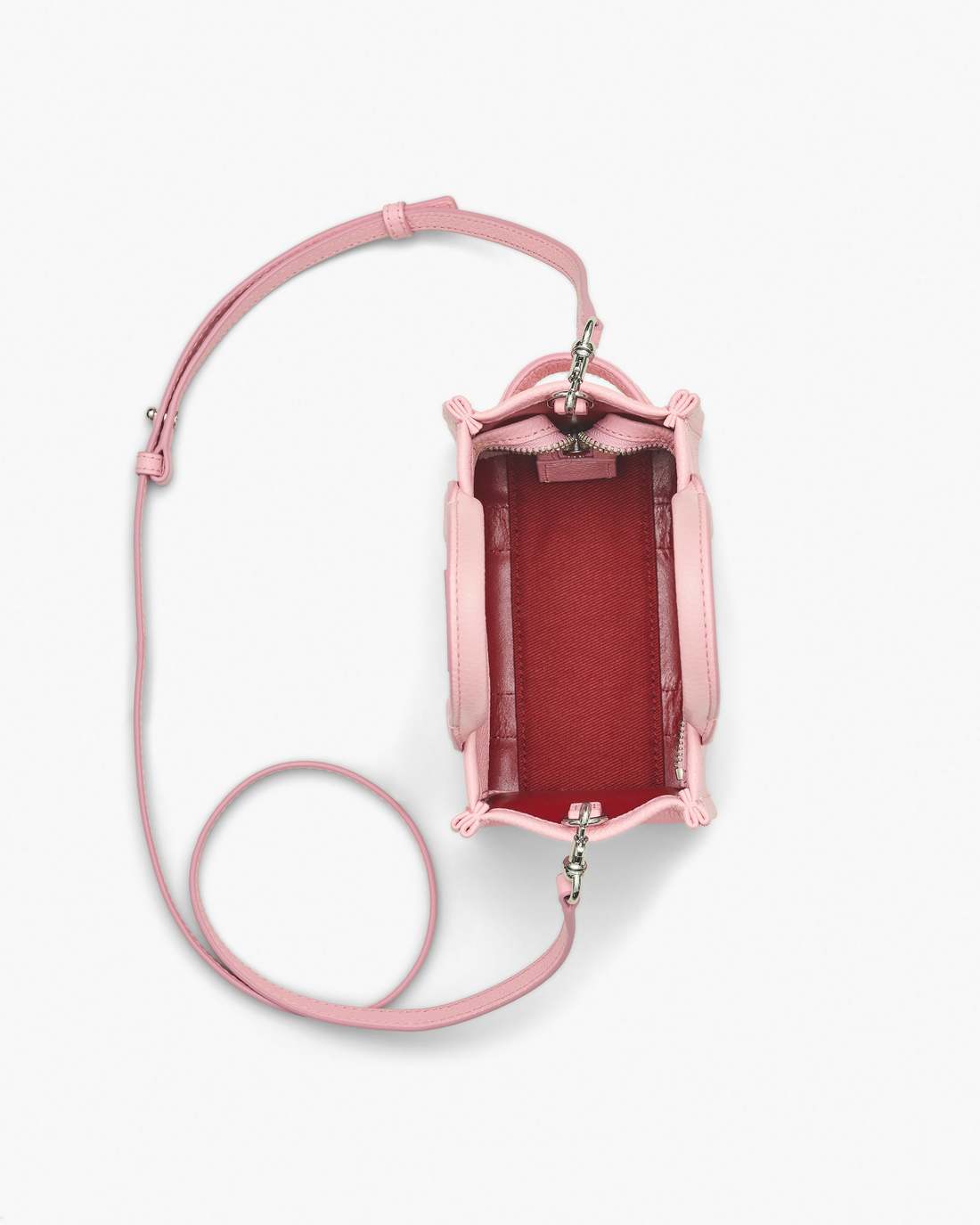Marc Jacobs The Leather Crossbody Tote Bag Ribbon Pink