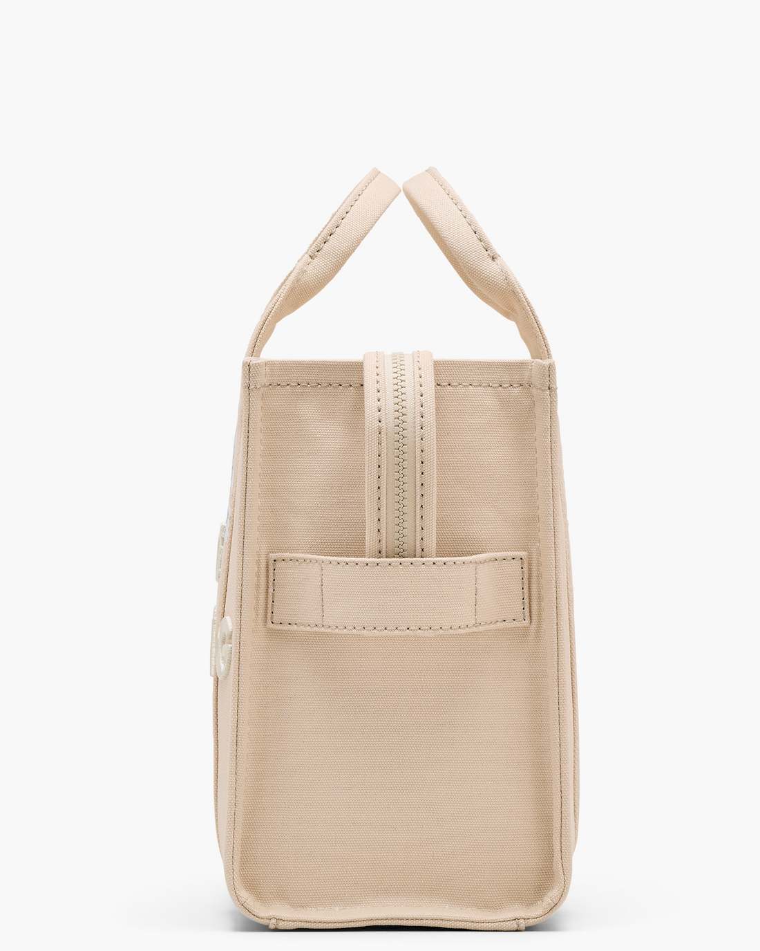 Marc Jacobs The Daisy Script Canvas Medium Tote Bag Cloud White Multi