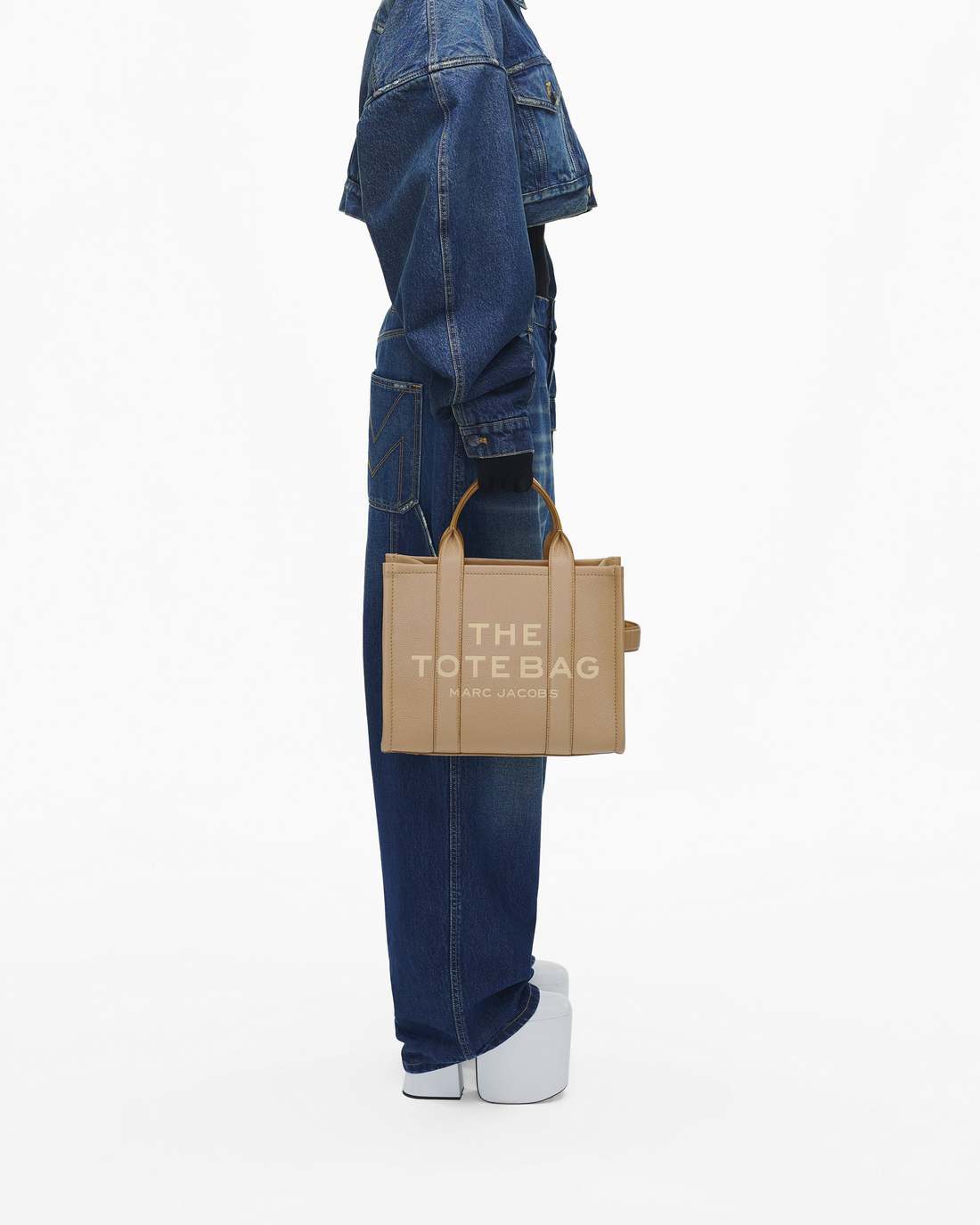 Marc Jacobs The Leather Medium Tote Bag Camel