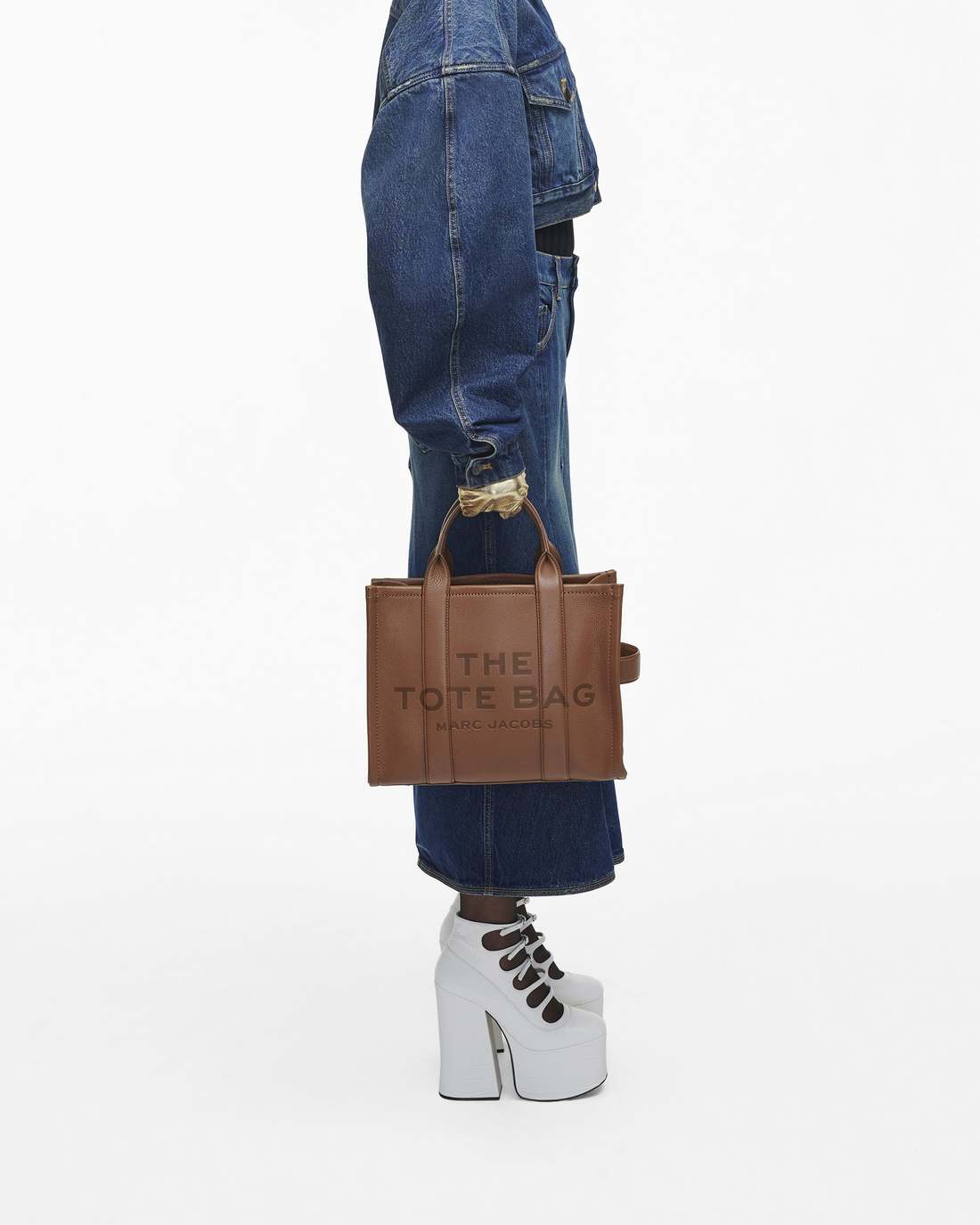Marc Jacobs The Leather Medium Tote Bag Argan Oil