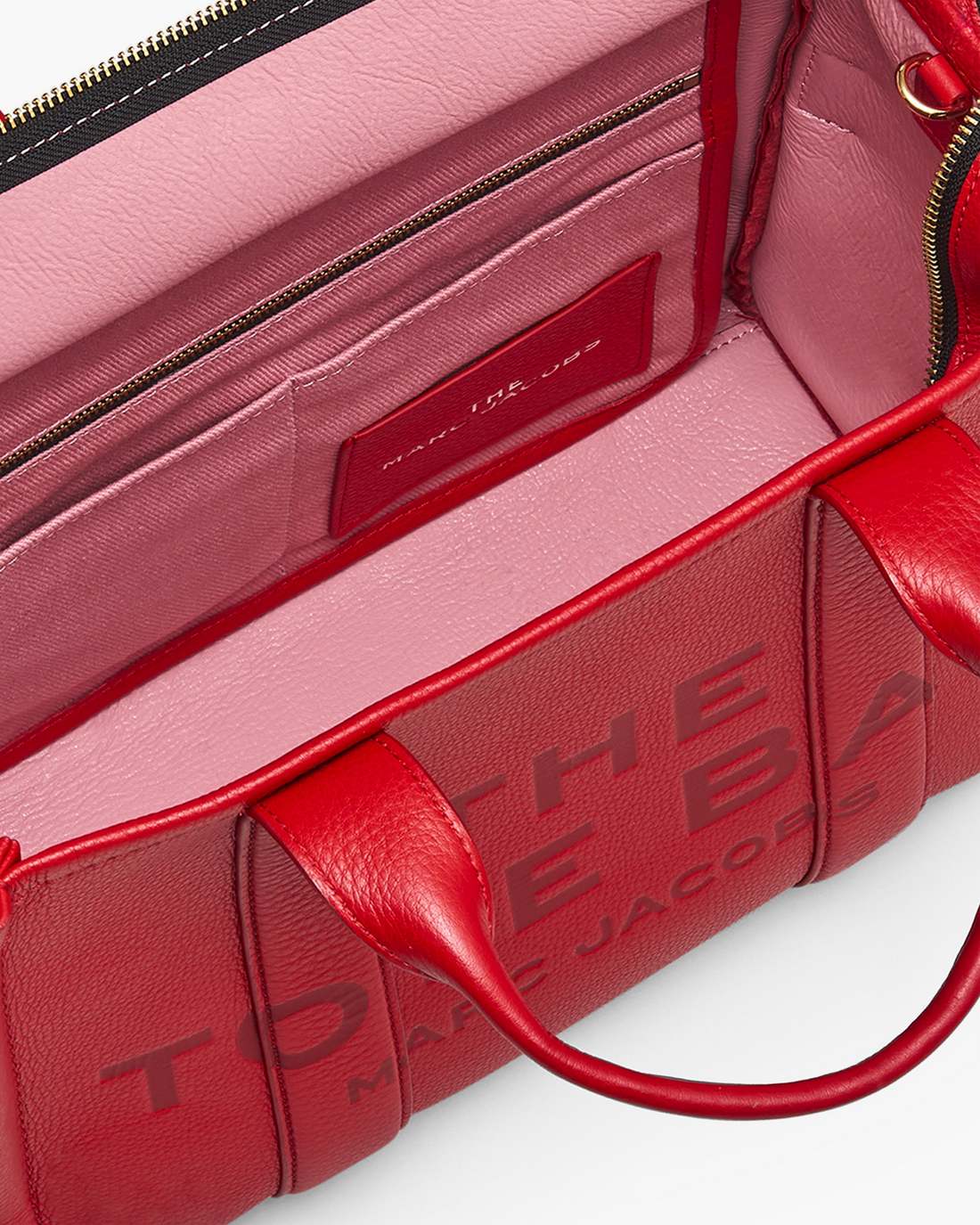 Marc Jacobs The Leather Medium Tote Bag True Red