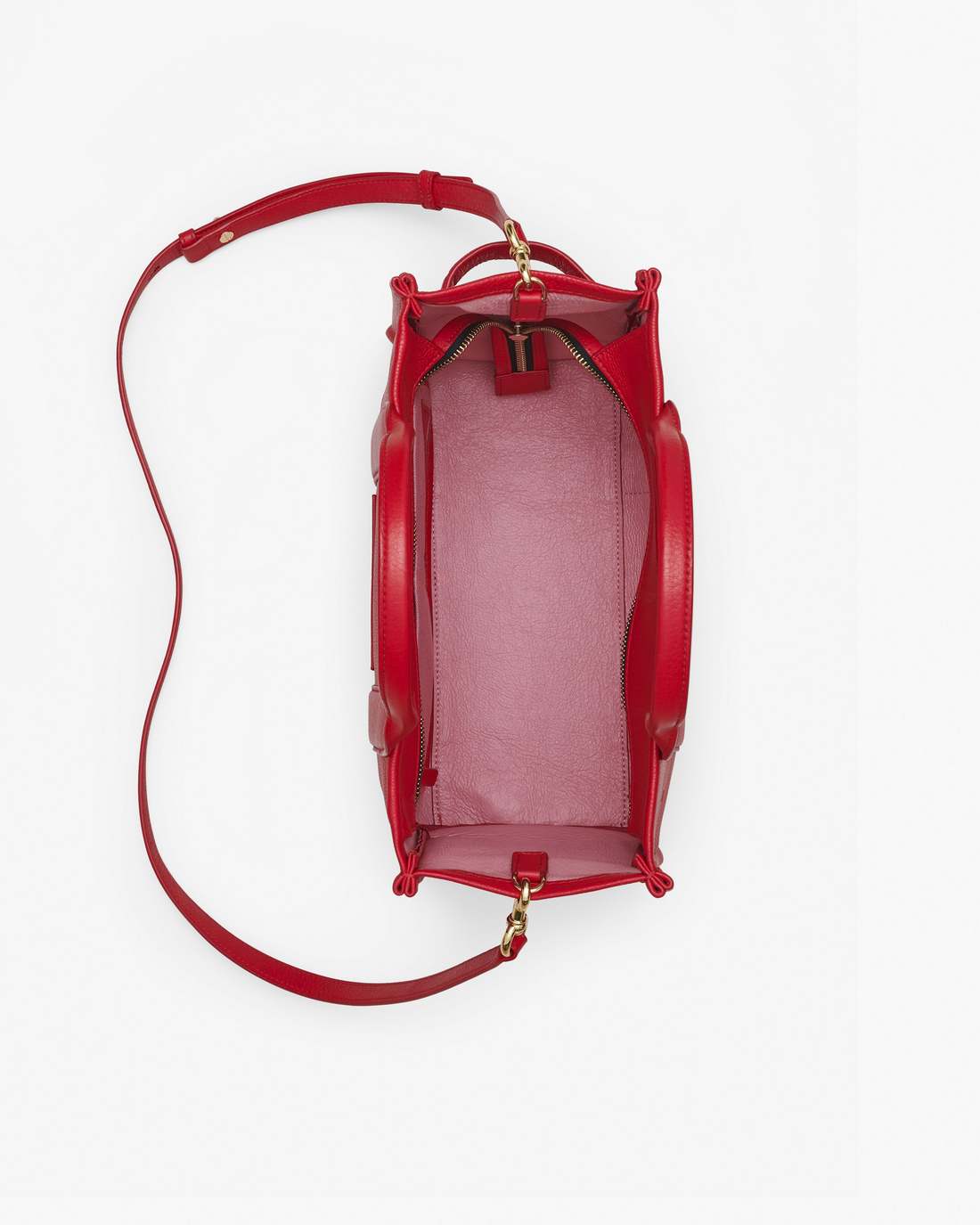 Marc Jacobs The Leather Medium Tote Bag True Red