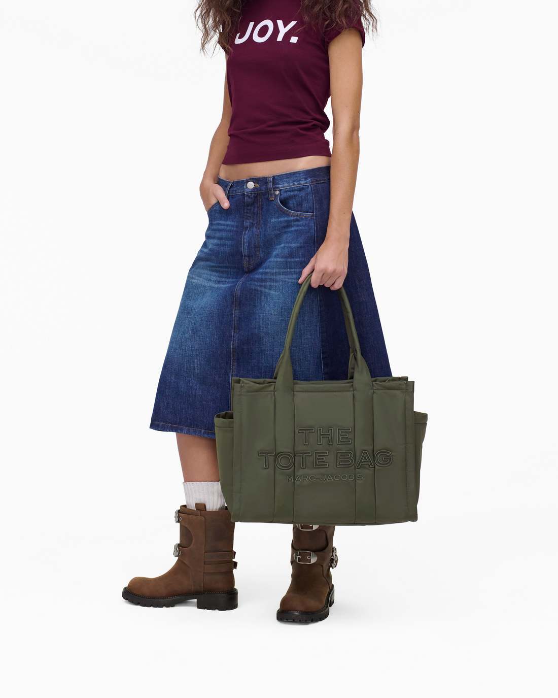 Marc Jacobs The Puffy Nylon Large Tote Bag Army Green