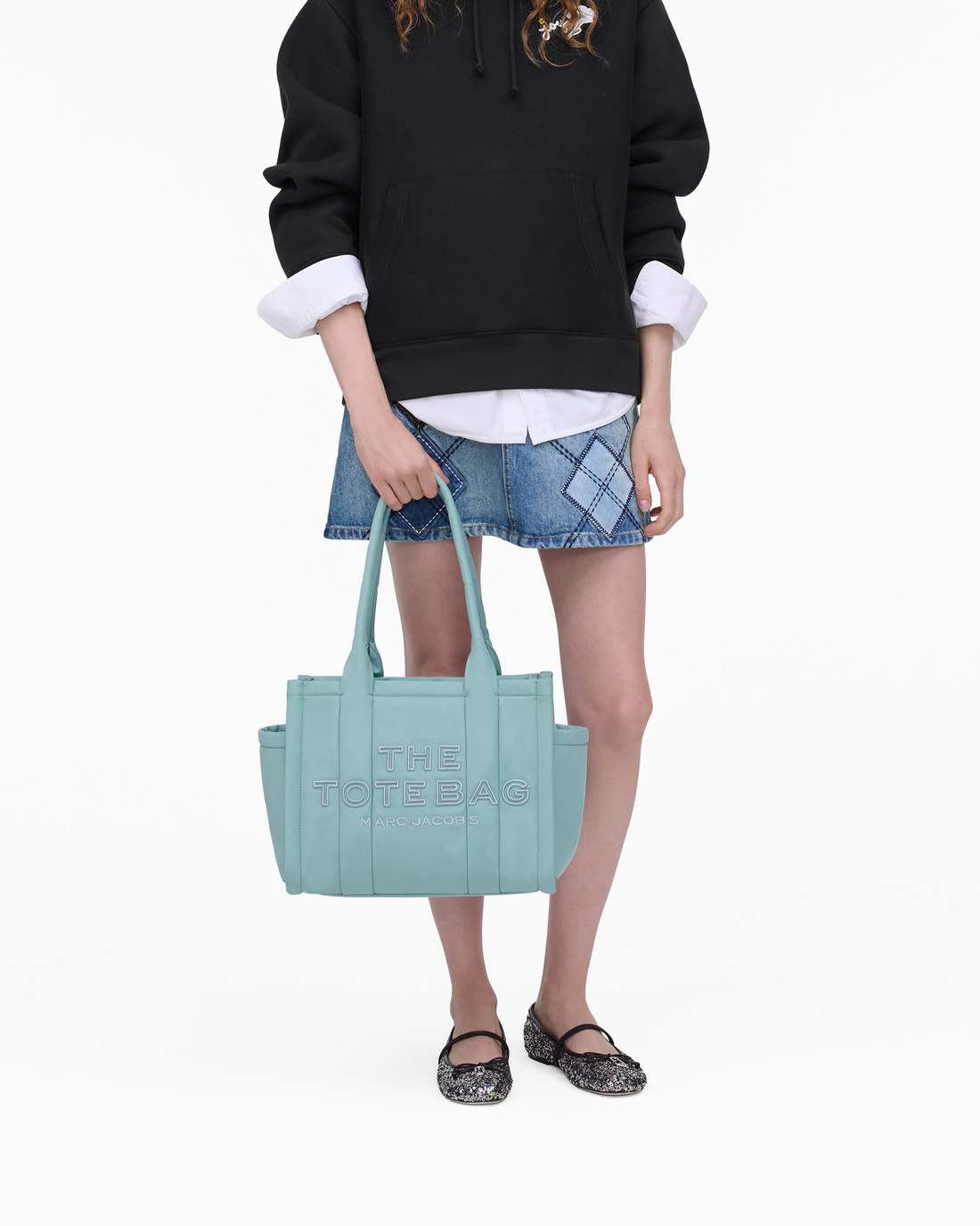 Marc Jacobs The Puffy Nylon Medium Tote Bag Sky Blue