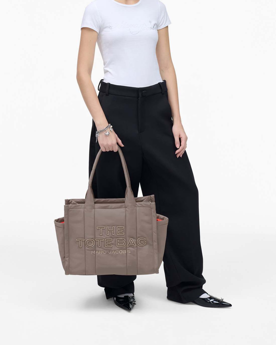 Marc Jacobs The Puffy Nylon Large Tote Bag Cement
