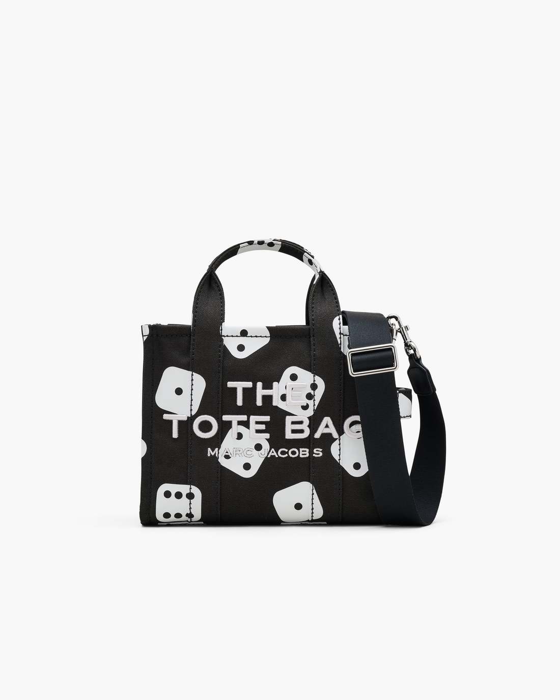 Marc Jacobs Derrick Adams X Marc Jacobs Canvas Small Tote Bag Black/White