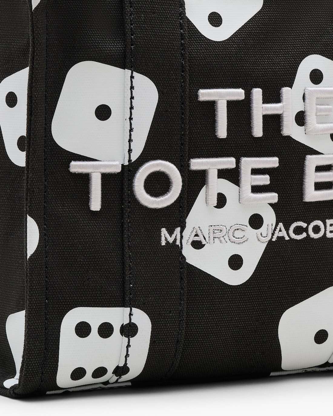 Marc Jacobs Derrick Adams X Marc Jacobs Canvas Small Tote Bag Black/White