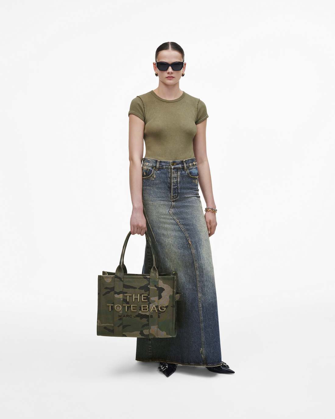 Marc Jacobs The Camo Jacquard Large Tote Bag Camo Multi