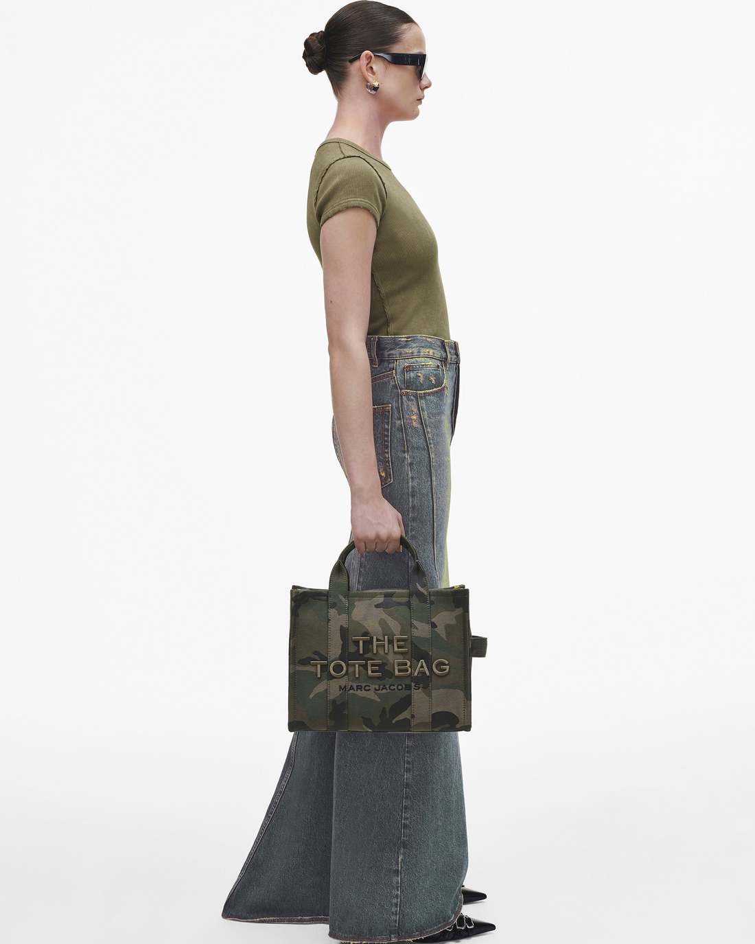 Marc Jacobs The Camo Jacquard Medium Tote Bag Camo Multi