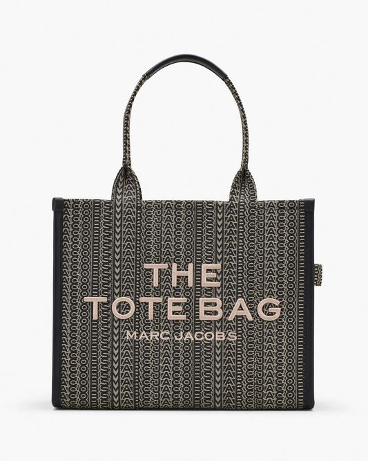 Marc Jacobs The Monogram Jacquard Large Tote Bag Beige Multi