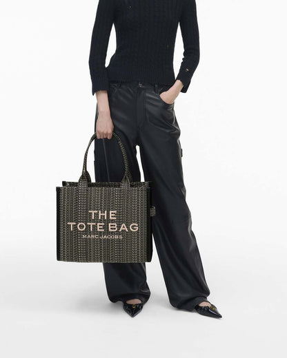 Marc Jacobs The Monogram Jacquard Large Tote Bag Beige Multi