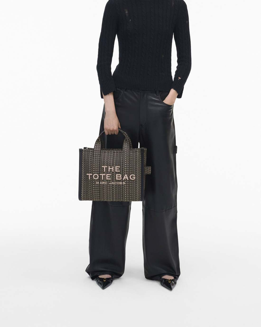 Marc Jacobs The Monogram Jacquard Medium Tote Bag Beige Multi