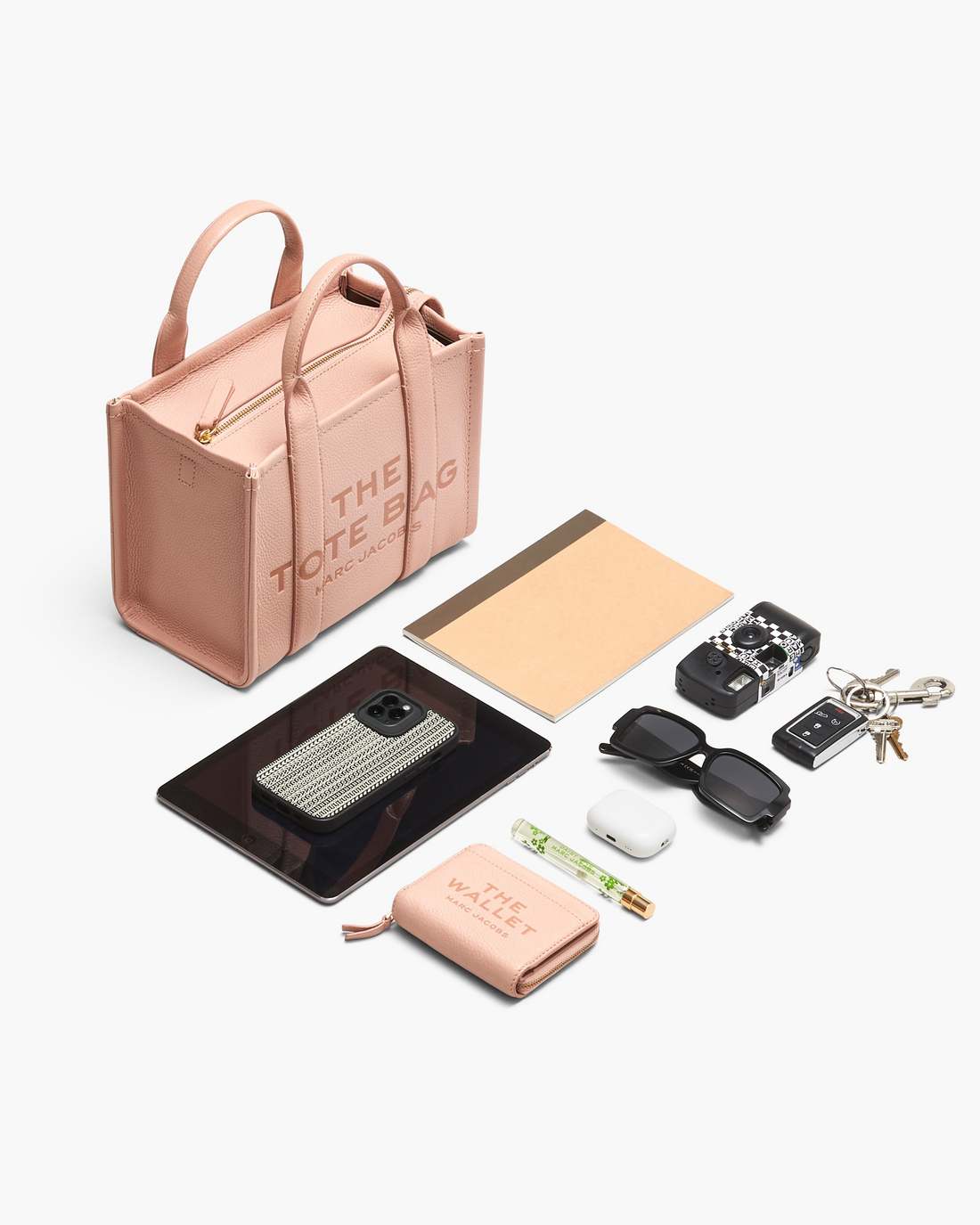 Marc Jacobs The Leather Small Tote Bag Cement
