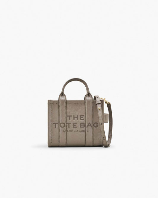 Marc Jacobs The Leather Crossbody Tote Bag Cement