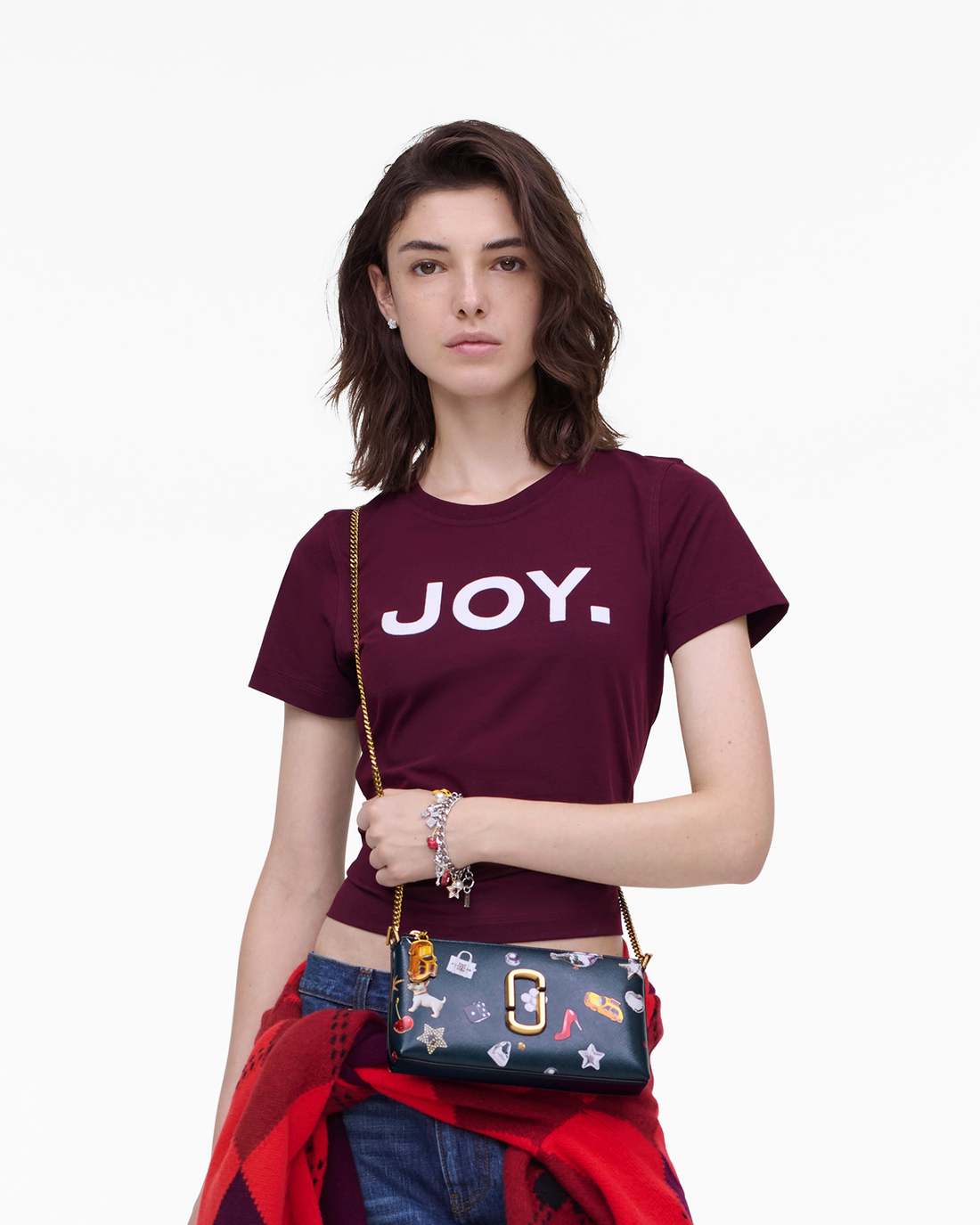 Marc Jacobs The Trinket Snapshot Convertible Shoulder Bag Navy Multi