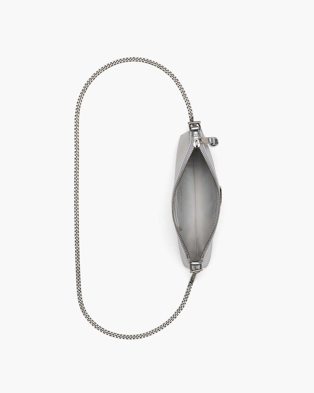 Marc Jacobs The Metallic Snapshot Convertible Shoulder Bag Silver