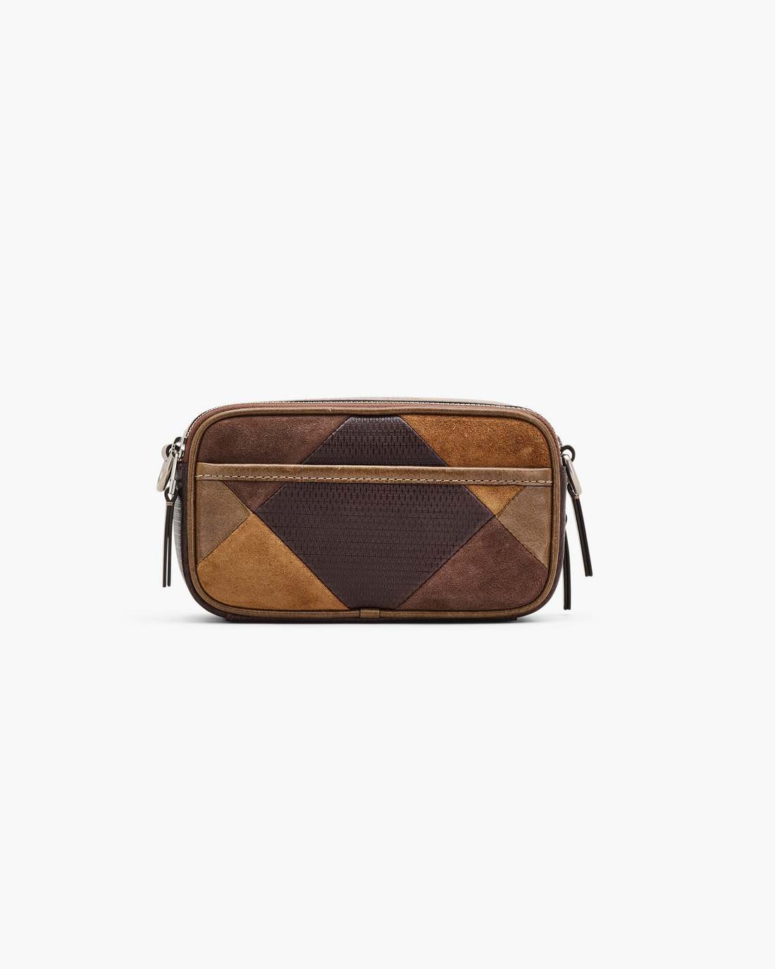 Marc Jacobs The Suede Patchwork Snapshot Brown Multi