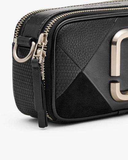 Marc Jacobs The Suede Patchwork Snapshot Black Multi