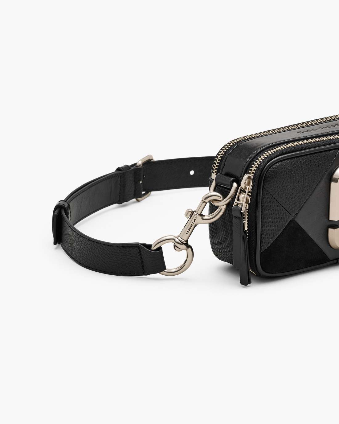 Marc Jacobs The Suede Patchwork Snapshot Black Multi