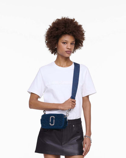 Marc Jacobs The Crystal Denim Snapshot Dark Wash Crystal