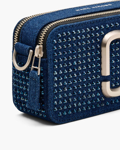 Marc Jacobs The Crystal Denim Snapshot Dark Wash Crystal