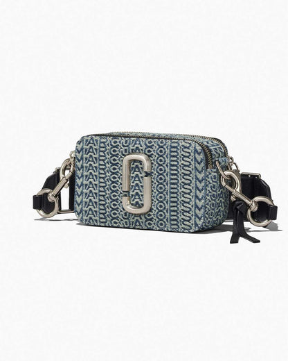 Marc Jacobs The Washed Monogram Denim Snapshot Sun Faded Denim