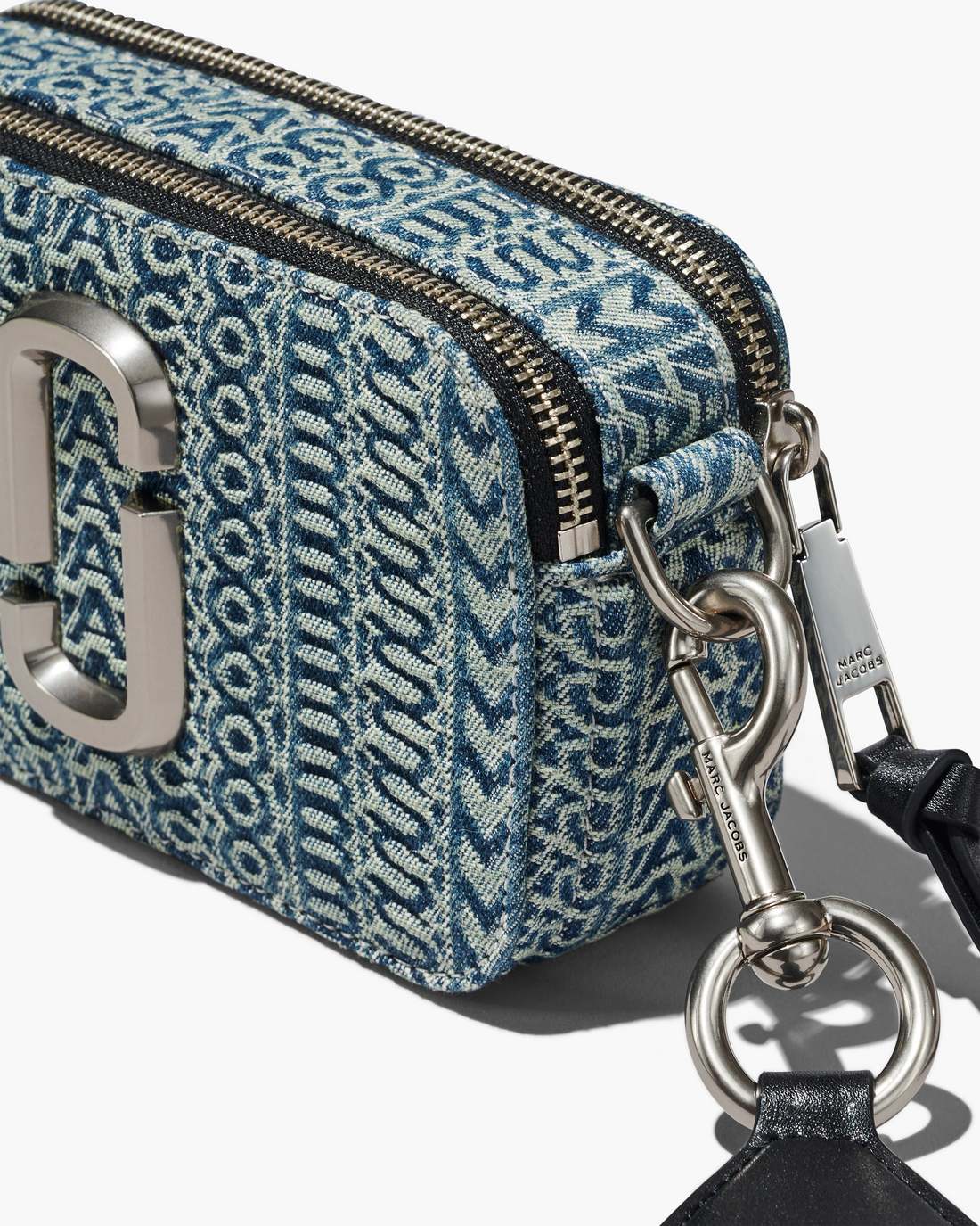 Marc Jacobs The Washed Monogram Denim Snapshot Sun Faded Denim