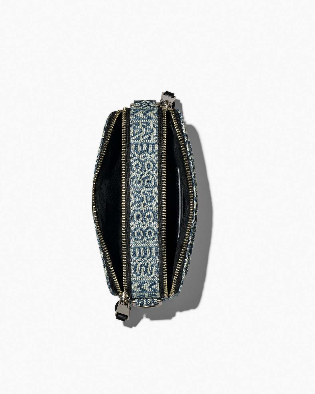Marc Jacobs The Washed Monogram Denim Snapshot Sun Faded Denim