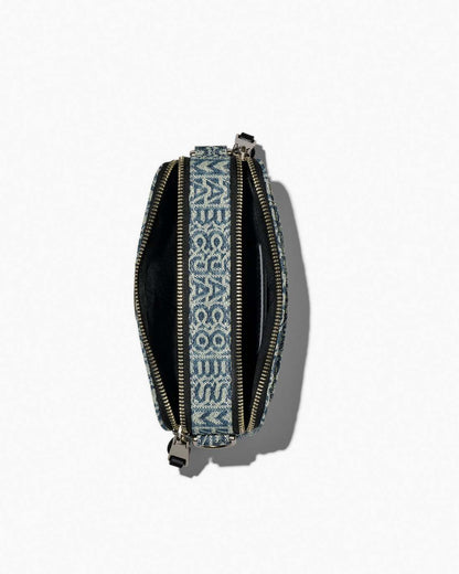 Marc Jacobs The Washed Monogram Denim Snapshot Sun Faded Denim