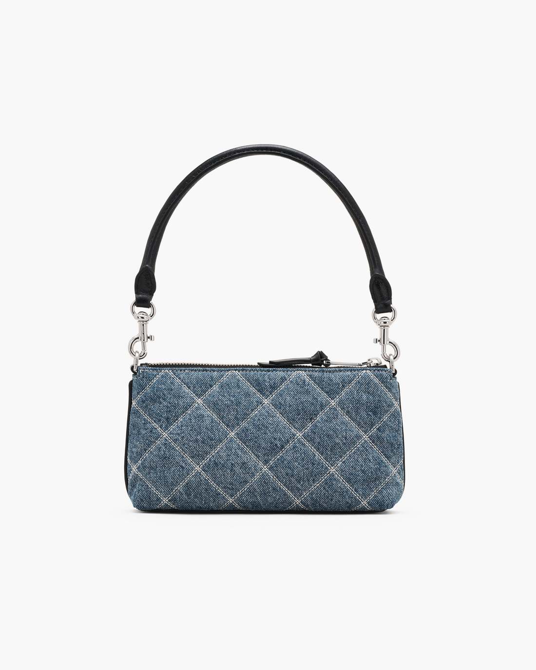 Marc Jacobs The Quilted Denim Snapshot Convertible Shoulder Bag Light Wash Indigo