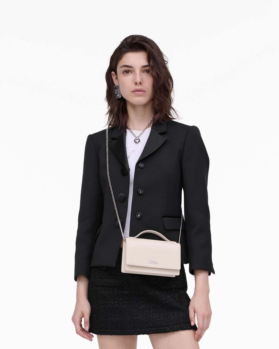 Marc Jacobs The Glam Mirror Mini Bag Cotton White