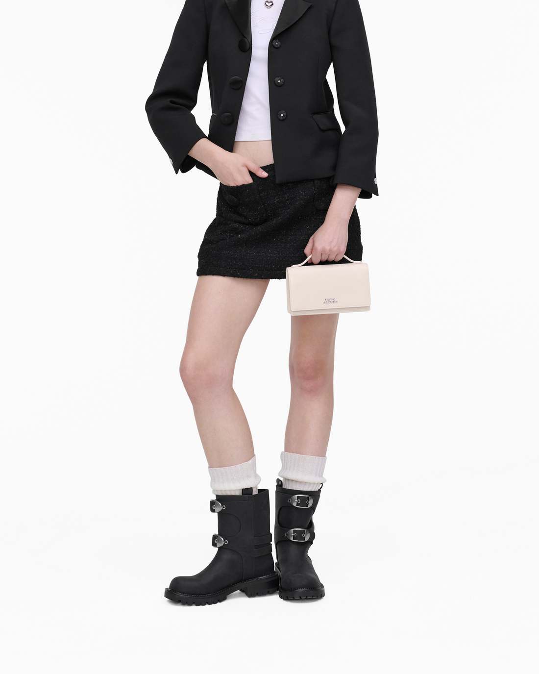 Marc Jacobs The Glam Mirror Mini Bag Cotton White