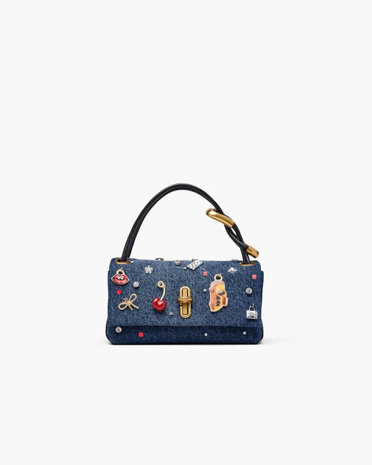 Marc Jacobs The Trinket Charm Denim Mini Dual Bag Medium Wash Multi