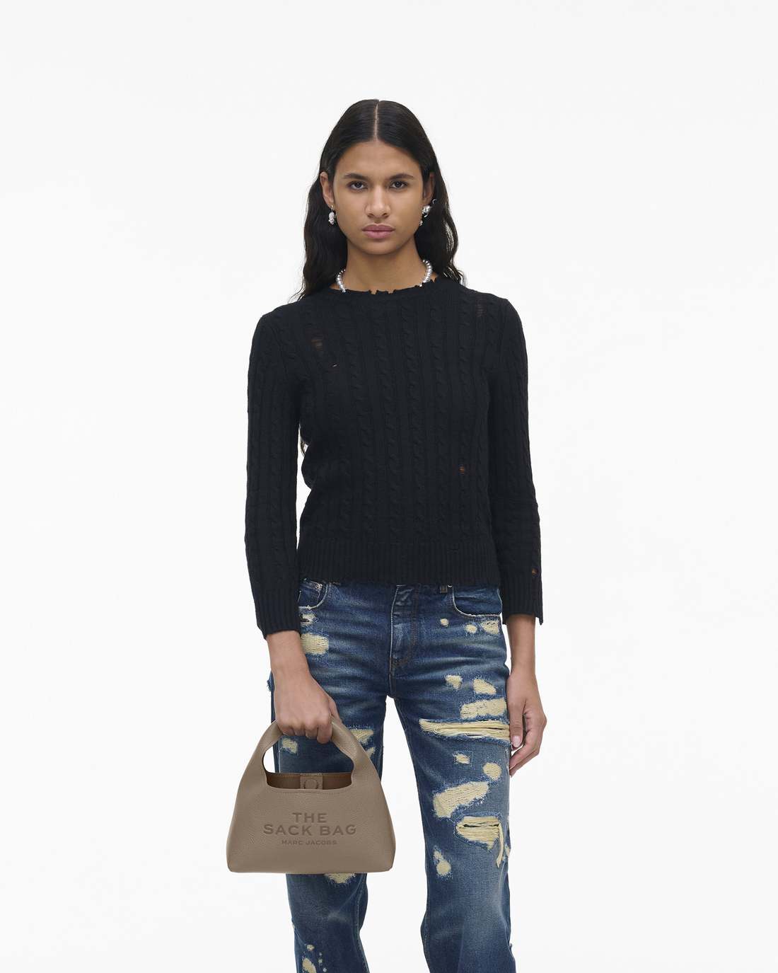 Marc Jacobs The Mini Sack Bag Cement