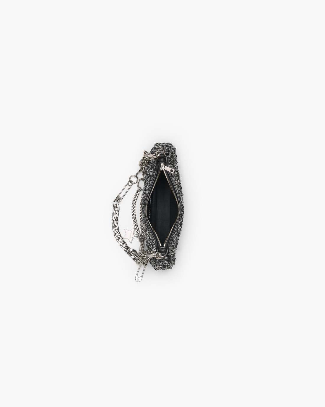 Marc Jacobs The Sequin Charm Shoulder Bag Silver