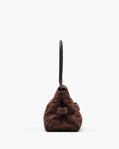Marc Jacobs The Suede Dakota Satchel Dark Brown