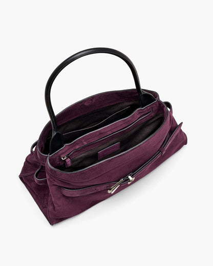 Marc Jacobs The Suede Dakota Satchel Dark Plum