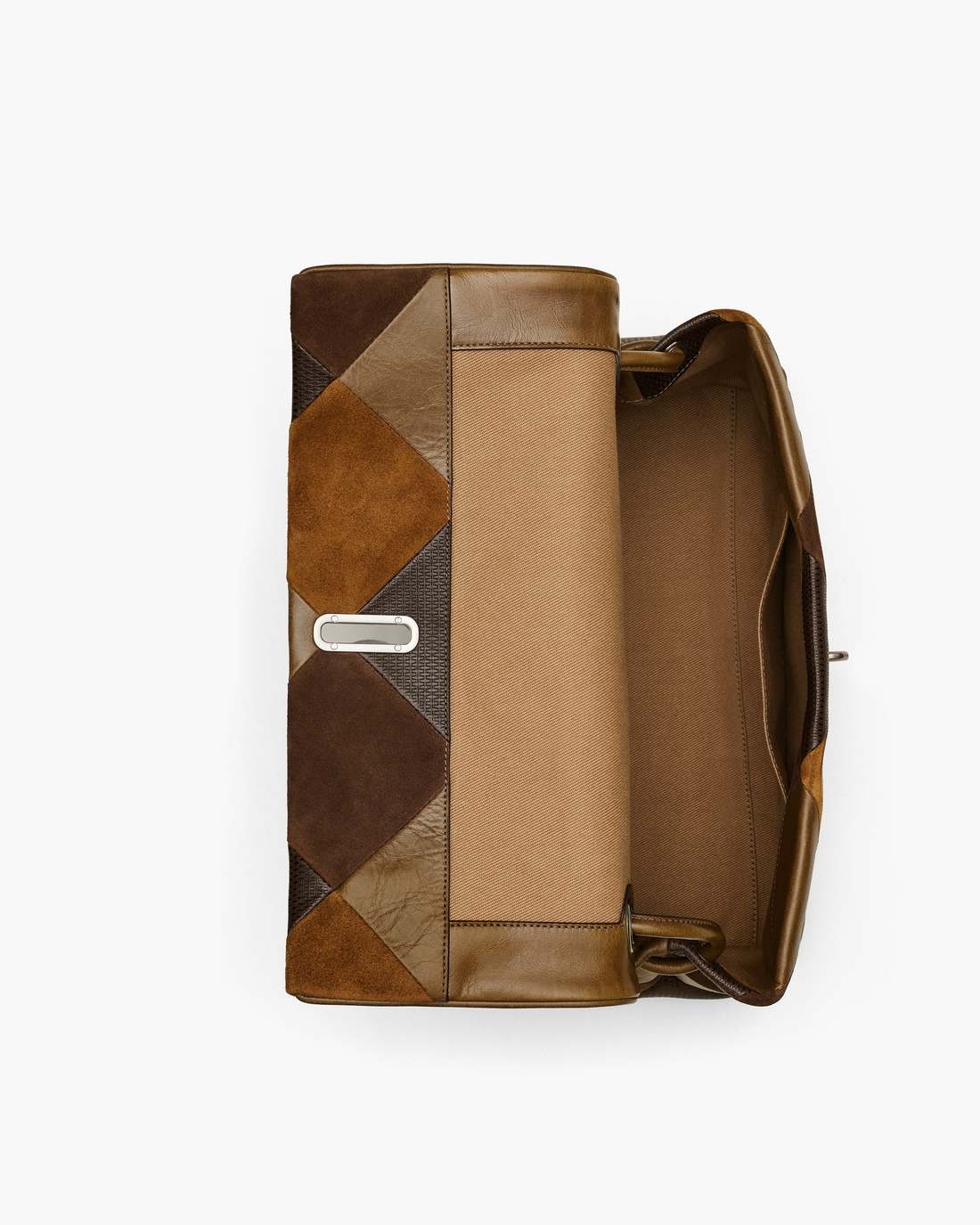 Marc Jacobs The Suede Patchwork Large Dual Bag Brown Multi