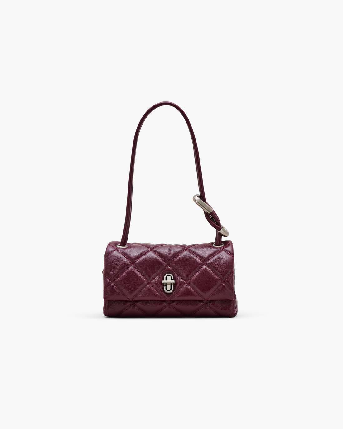 Marc Jacobs The Quilted Mini Dual Shoulder Bag Dark Plum