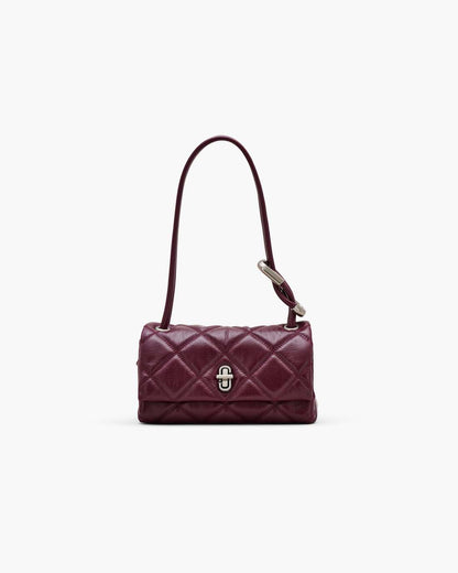 Marc Jacobs The Quilted Mini Dual Shoulder Bag Dark Plum