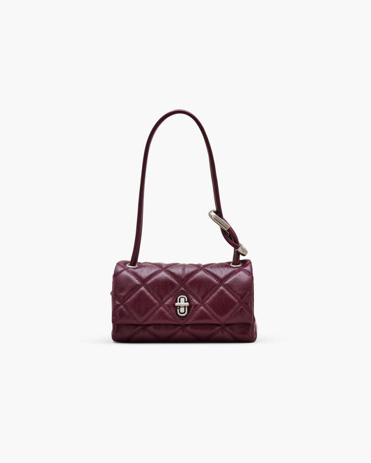Marc Jacobs The Quilted Mini Dual Shoulder Bag Dark Plum