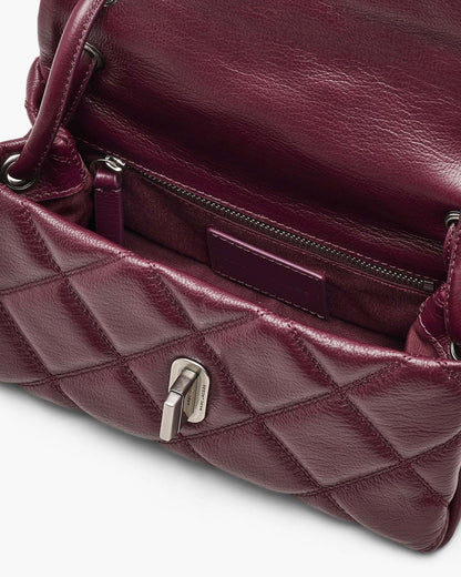 Marc Jacobs The Quilted Mini Dual Shoulder Bag Dark Plum