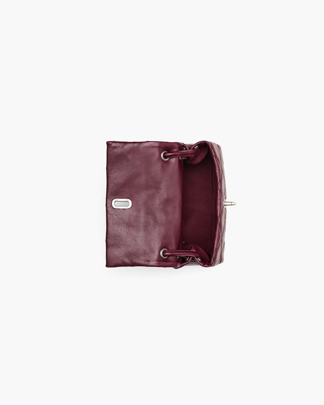 Marc Jacobs The Quilted Mini Dual Shoulder Bag Dark Plum