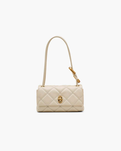 Marc Jacobs The Quilted Mini Dual Shoulder Bag Cloud White
