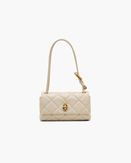 Marc Jacobs The Quilted Mini Dual Shoulder Bag Cloud White