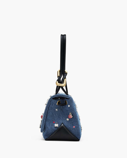 Marc Jacobs The Trinket Charm Denim Large Dual Bag Medium Wash Multi