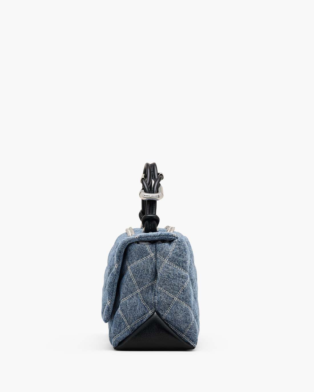 Marc Jacobs The Quilted Denim Dual Convertible Shoulder Bag Light Wash Indigo