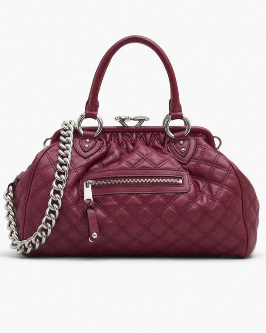 Marc Jacobs Re-Edition Quilted Leather Stam Bag Cherry