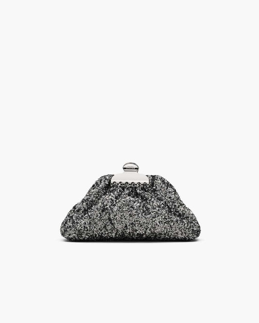 Marc Jacobs The Sequin Glam Small Clutch Silver